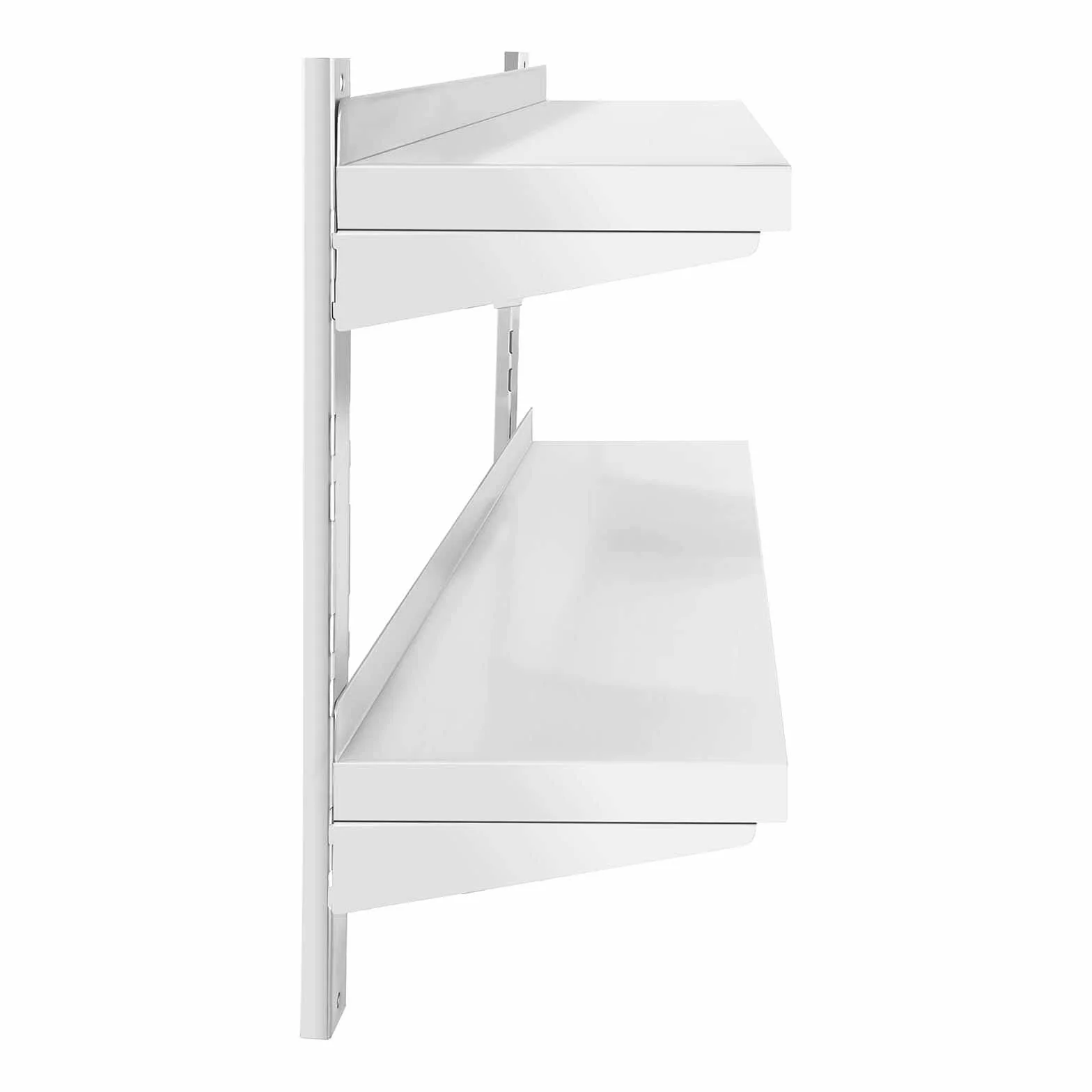 Royal Catering Étagère Murale Cuisine Tablette Flottante INOX 100 cm RCWR-1000.3 (100 x 30 cm, Pose Murale, Épaisseur 3,5 cm, Capacité 40 kg)