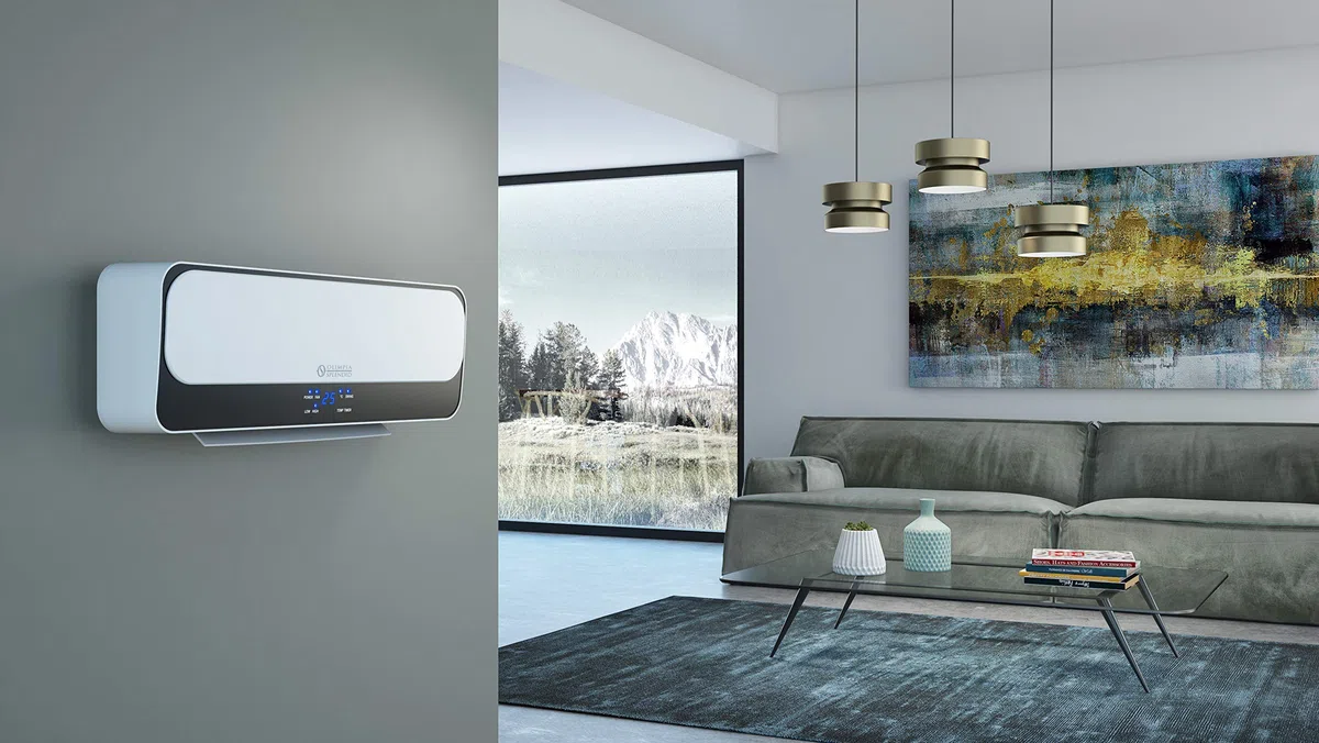 Olimpia Splendid 99261 Caldo Up T WiFi - Radiateur mural en céramique programmable 2000 W, 220-240 V, blanc - Exclusivité Amazon