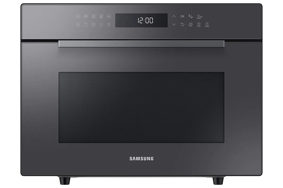 Samsung HotBlast™ MC35R8088LC/ET, Vapeur, Micro-ondes + Grill 900 W + 2250 W, 53l x 40h x 48p cm, 35 L, Graphite