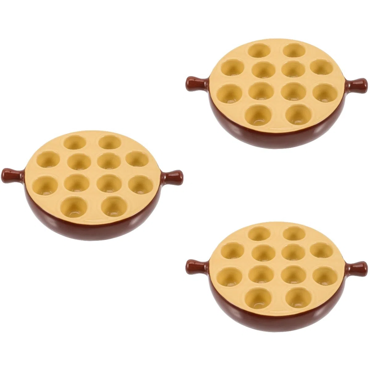 BESTonZon 3 Pièces Plat D'Escargot en Céramique - Assiette Pour Four et Poêle À Griller - Plat de Cuisson