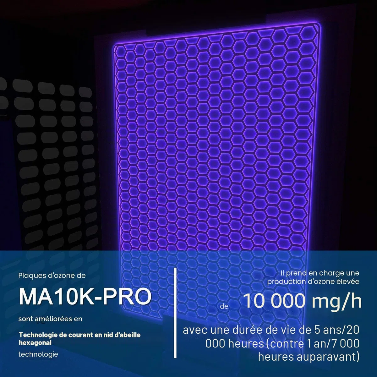 Airthereal MA10K-PRO Générateur d'Ozone Industriel Éliminateur d'odeurs 10000 mg/h O3 Machine à Haute Capacité Ioniseur d'Odeur Désodorisant à la Maison Jaune