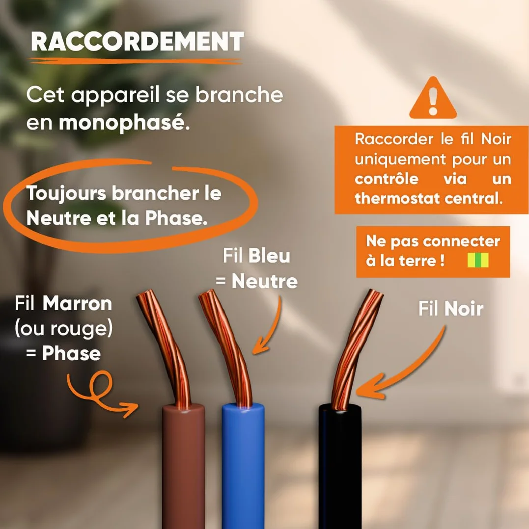 Radiateur électrique fixe connecté WIFI à inertie sèche céramique 2000W Bestherm LESSO CONNECT horizontal blanc
