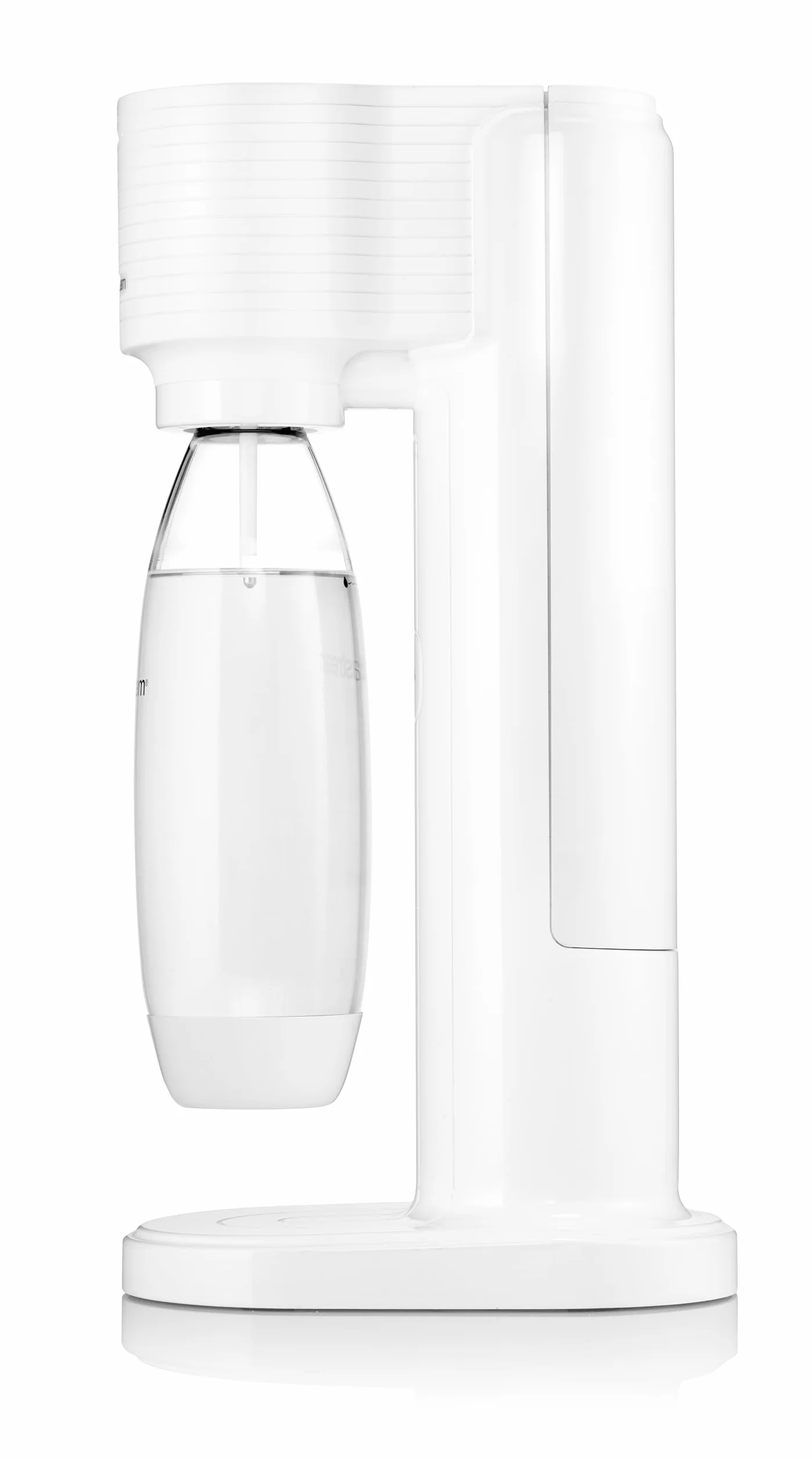 Sodastream Gasatore Gaia blanc idéal pour fabriquer de l'eau gazeuse, comprend une bouteille lavable en machine à laver et un cylindre contenant du Co2