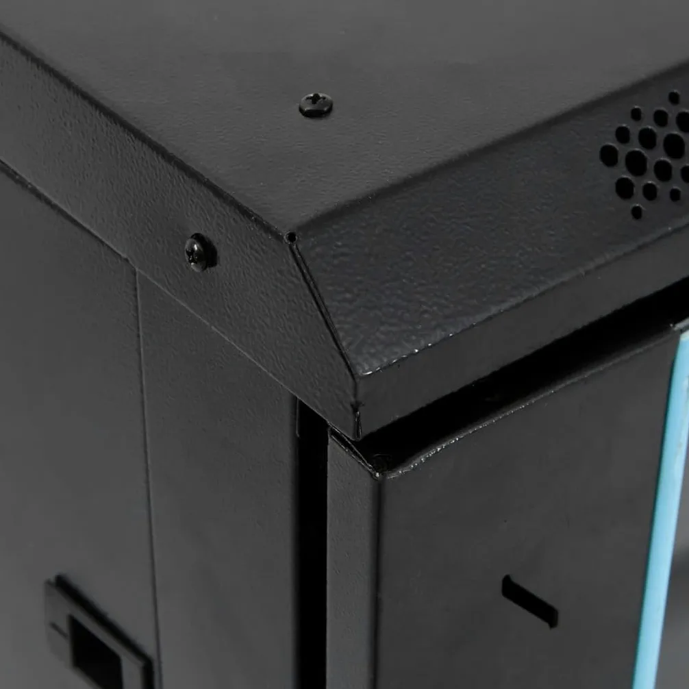 vidaXL Coffret de réseau 22U 19" IP20 Noir 60x60x120 cm, Coffret de réseau sur Pied, Armoire de données, Support de réseau