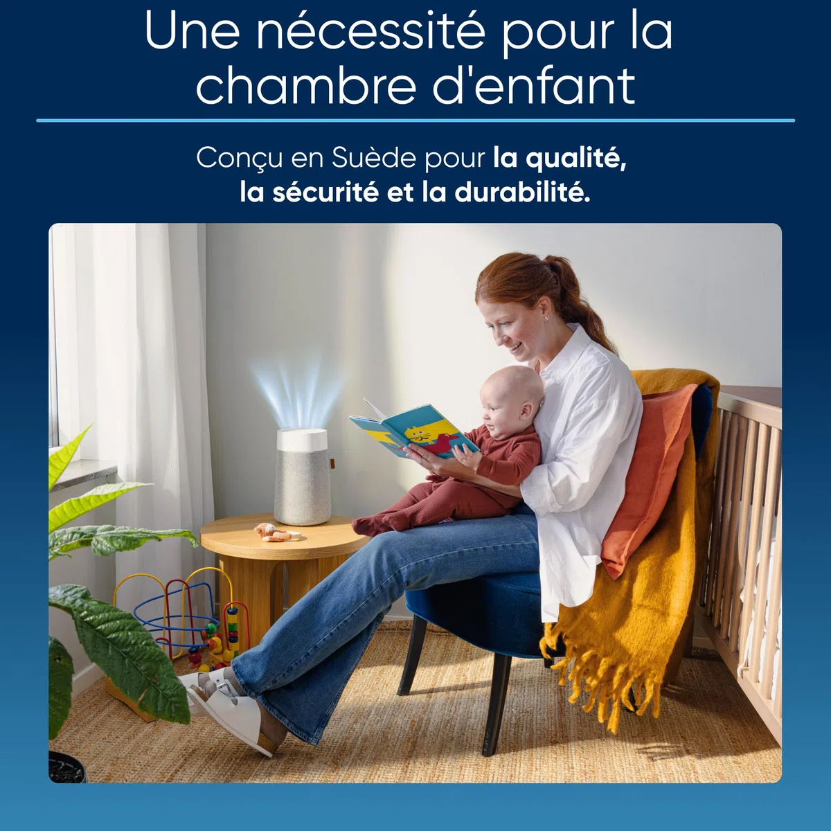 BLUEAIR Mini purificateur d'air, élimine 99,97% de la poussière, du pollen et de la fumée, silencieux et portable pour la chambre à coucher et le bureau, purificateur d'air Blue Pure Mini Max