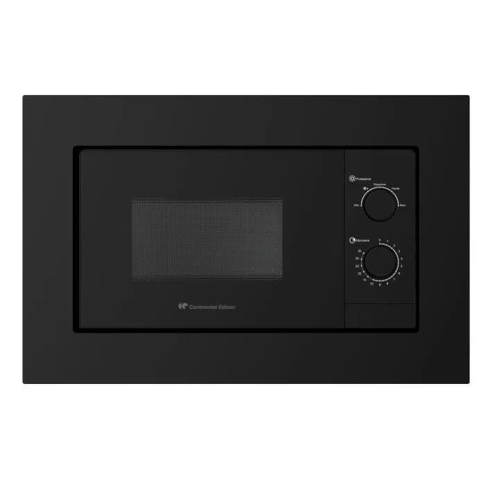 Micro-ondes encastrable - CONTINENTAL EDISON - CEMO20EBM2-1280 W - L59,5xH38,5xP35,3 cm - 20L - Noir