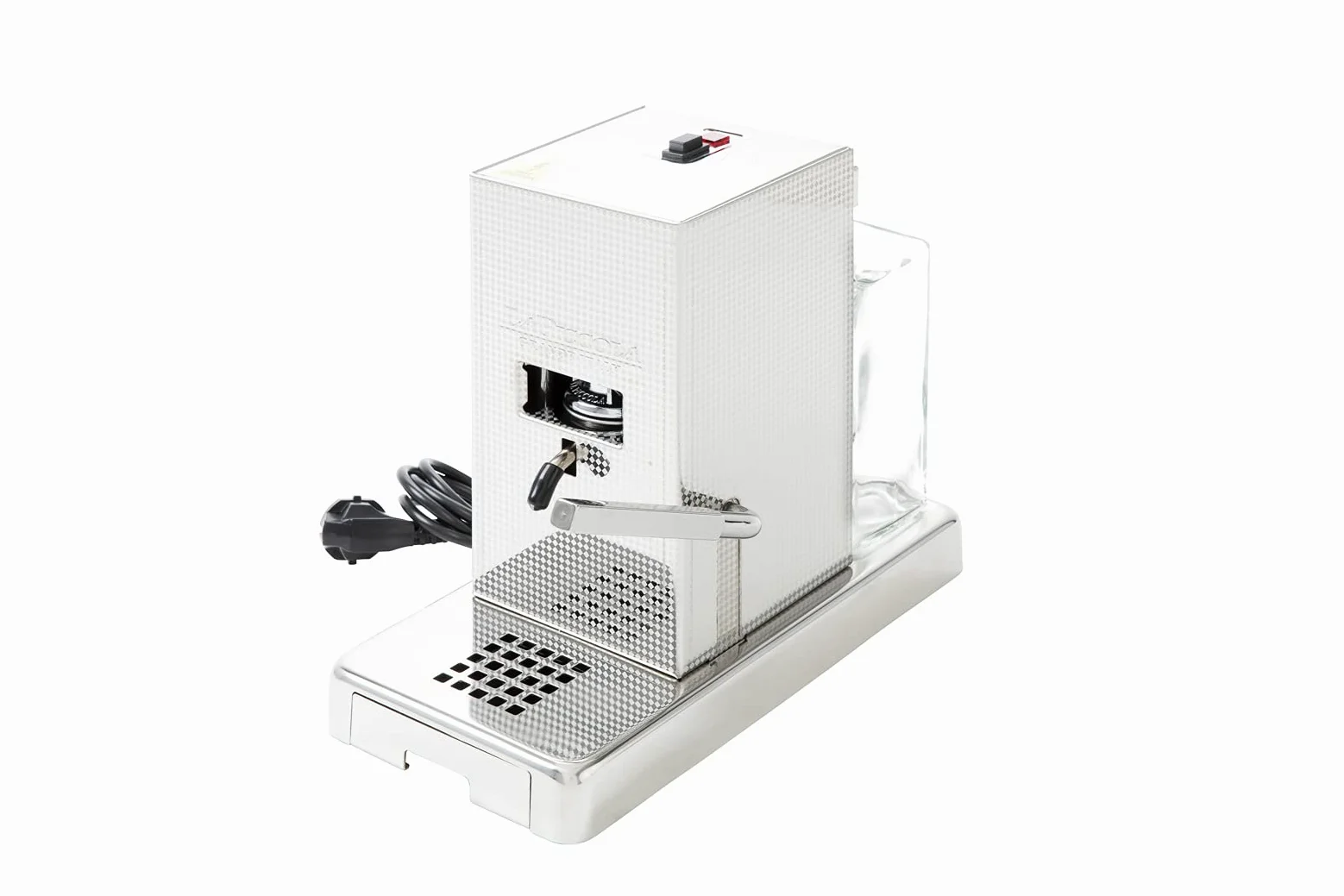 Perla PICP4S4GXX Machine à expresso italienne pour dosettes ESE Respectueuse de l'environnement et économique en consommation Pour dosettes ESE standard 44 mm Argenté