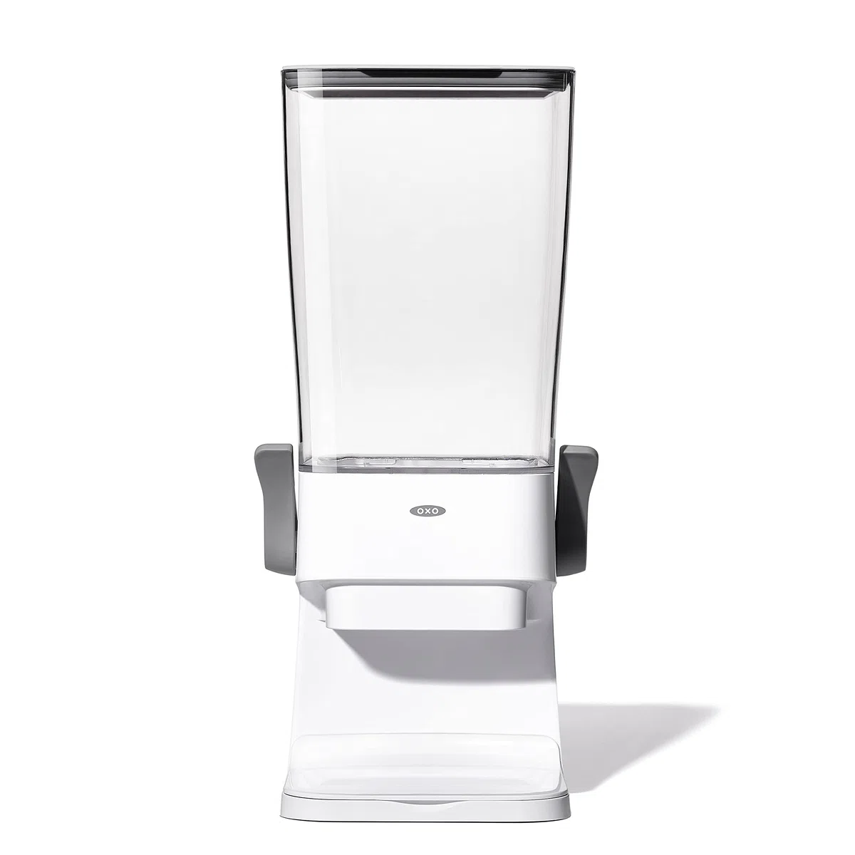 OXO 11125700 Distributeur de céréales pour comptoir, plastique, silicone, transparent/blanc