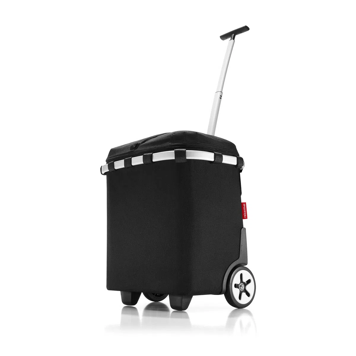 reisenthel carrycruiser iso - Cabas à roulettes Portable et verrouillable avec Fonction Isotherme, Cadre en Aluminium Robuste, capacité 40l, Pochette intérieure en Filet Amovible, en Black