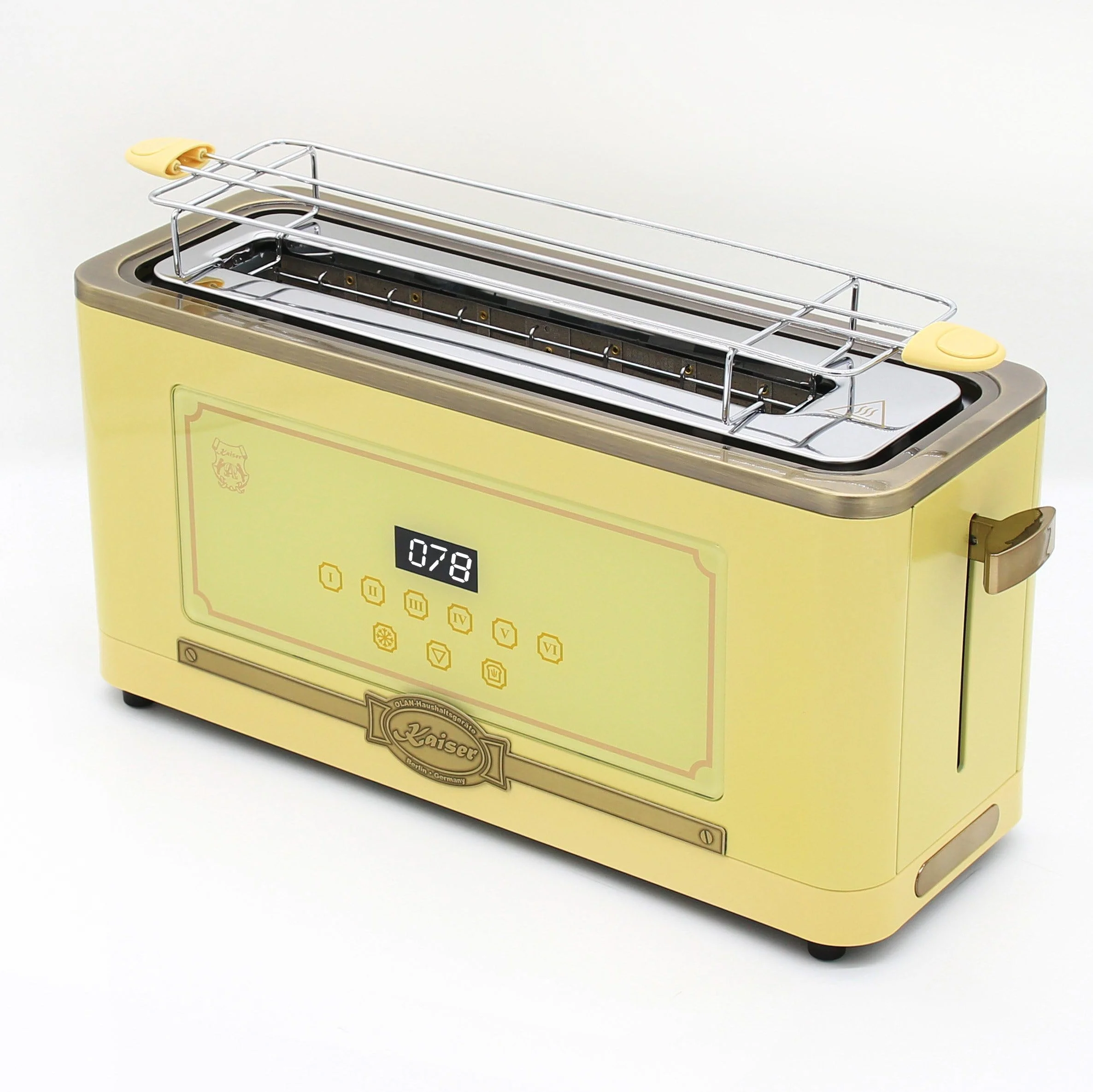 Kaiser Empire M 2530 ElfEm Four à micro-ondes 25 l avec grille à air chaud 25 fonctions + grille-pain rétro T 4000 ElfEm 6 niveaux de grillage, fonction décongélation, fonction réchauffement, grille