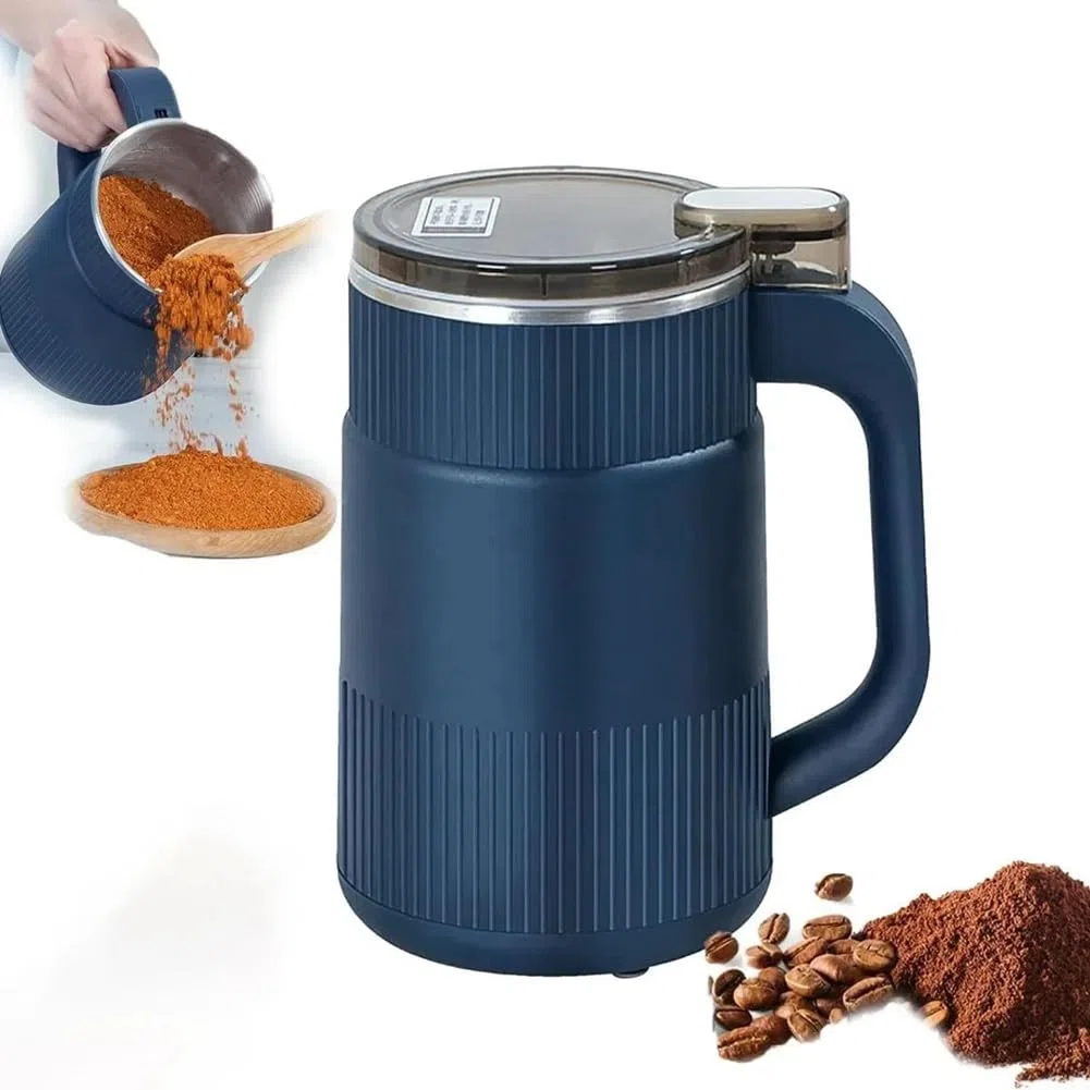 Moulin à Café Électrique 500 ML, Broyeur de Grains en Grains, Machine de Broyage Domestique en Acier Inoxydable pour Cuisine, Prise UE