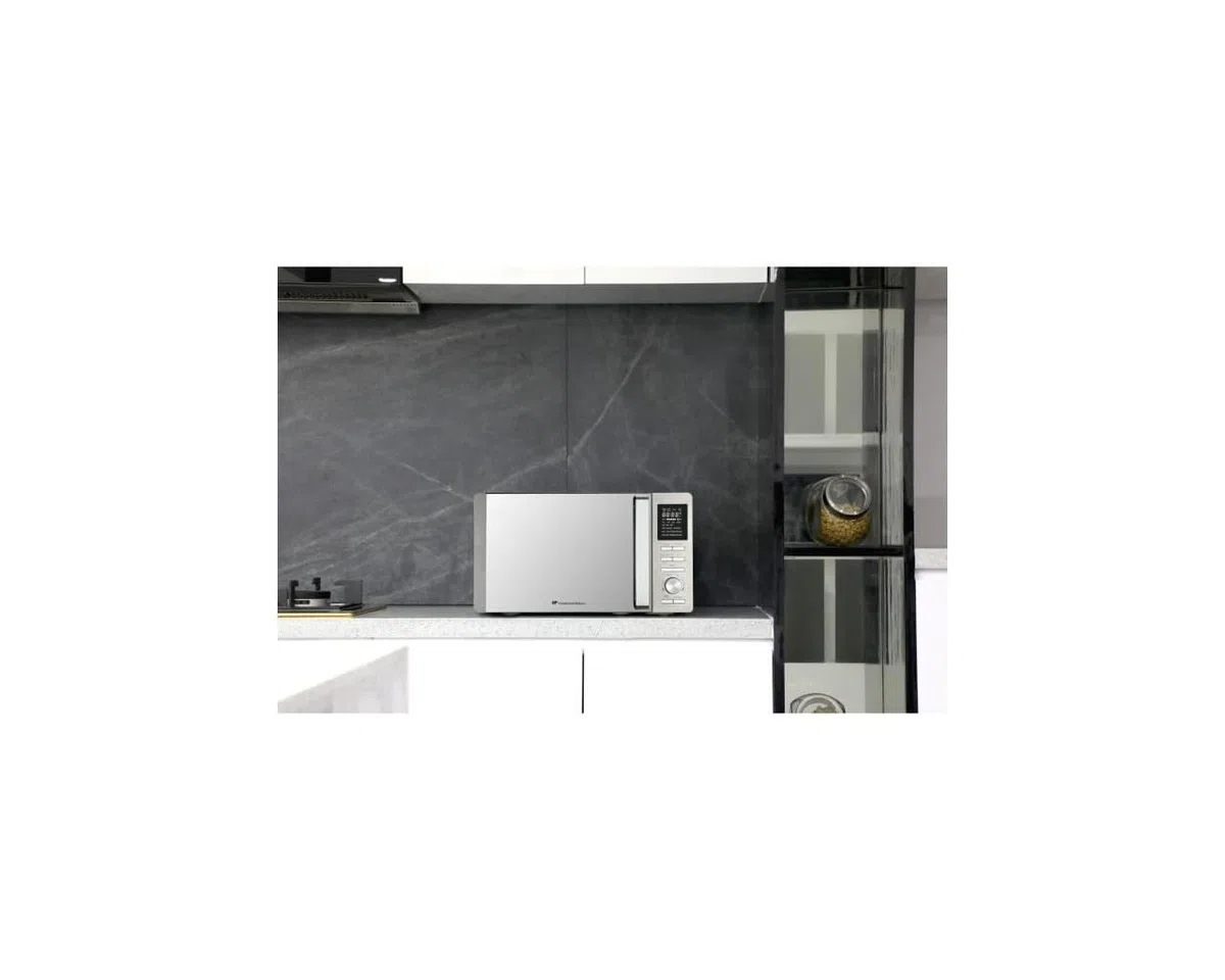 Micro-ondes combiné - CONTINENTAL EDISON - CEMO25SG13S3 - Silver - 25 L - Porte Miroir - 1400 W - Grill 1200 W - Convection 1200 W