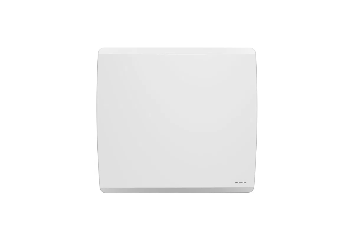THOMSON - Radiateur électrique fixe connecté WiFi à inertie sèche céramique + film avec thermostat interchangeable 1500W THOMSON MOLY horizontal blanc