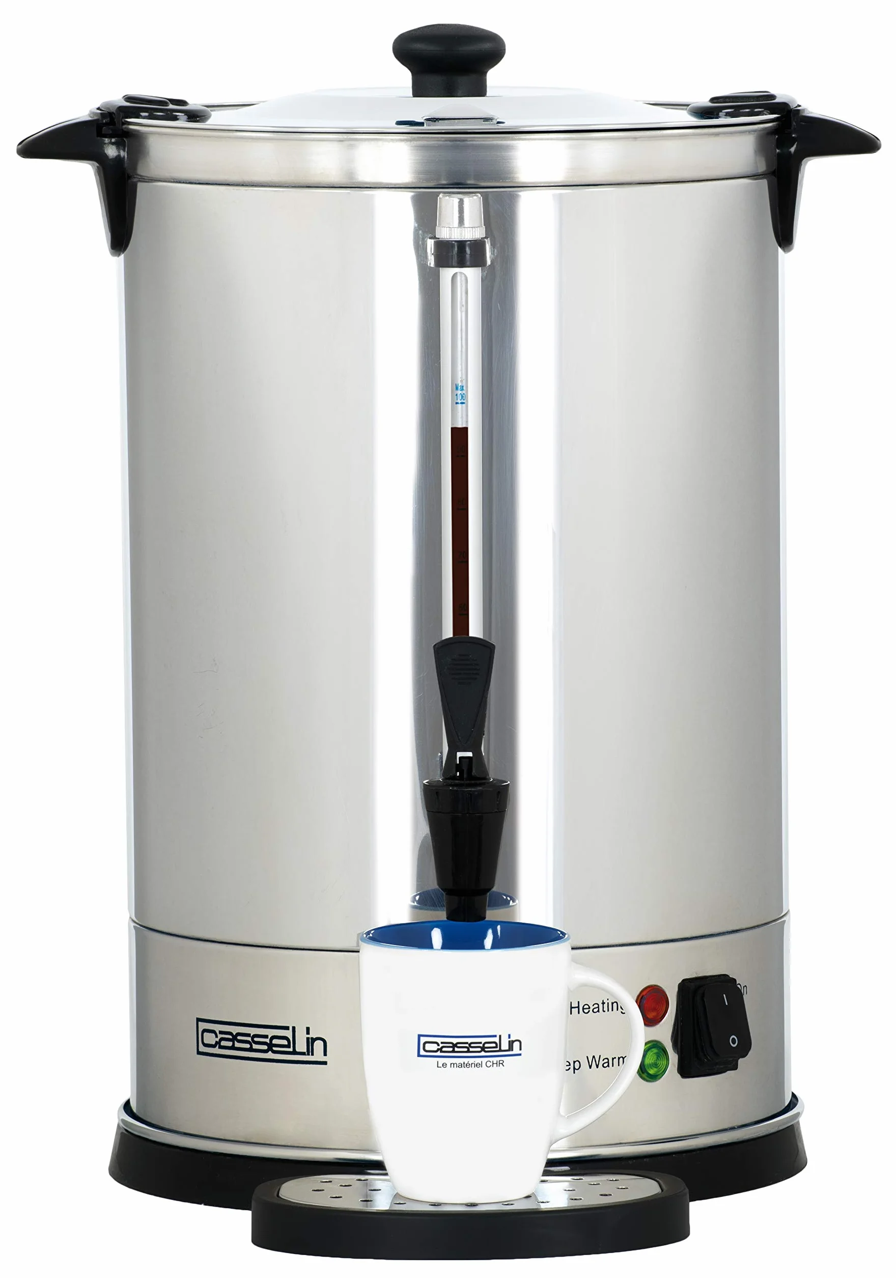 Casselin CPC100 - Percolateur à café 100 tasses - Noir, Acier inoxydable
