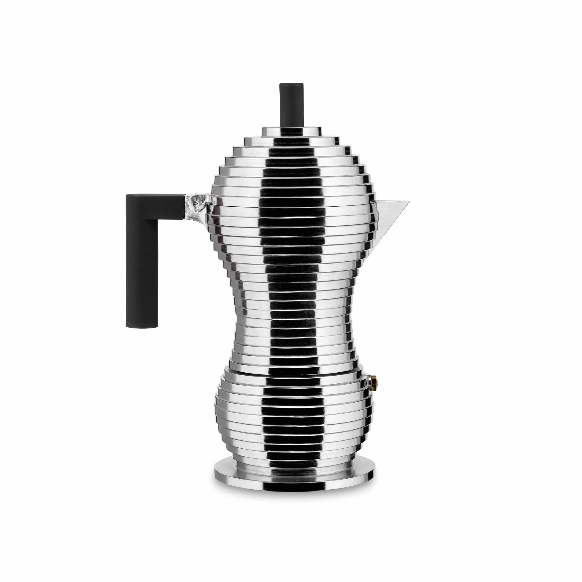 Alessi MDL02/6 B Cafetière Espresso Poignée/Pommeau Fonte d'Aluminium/Polyamide Noir