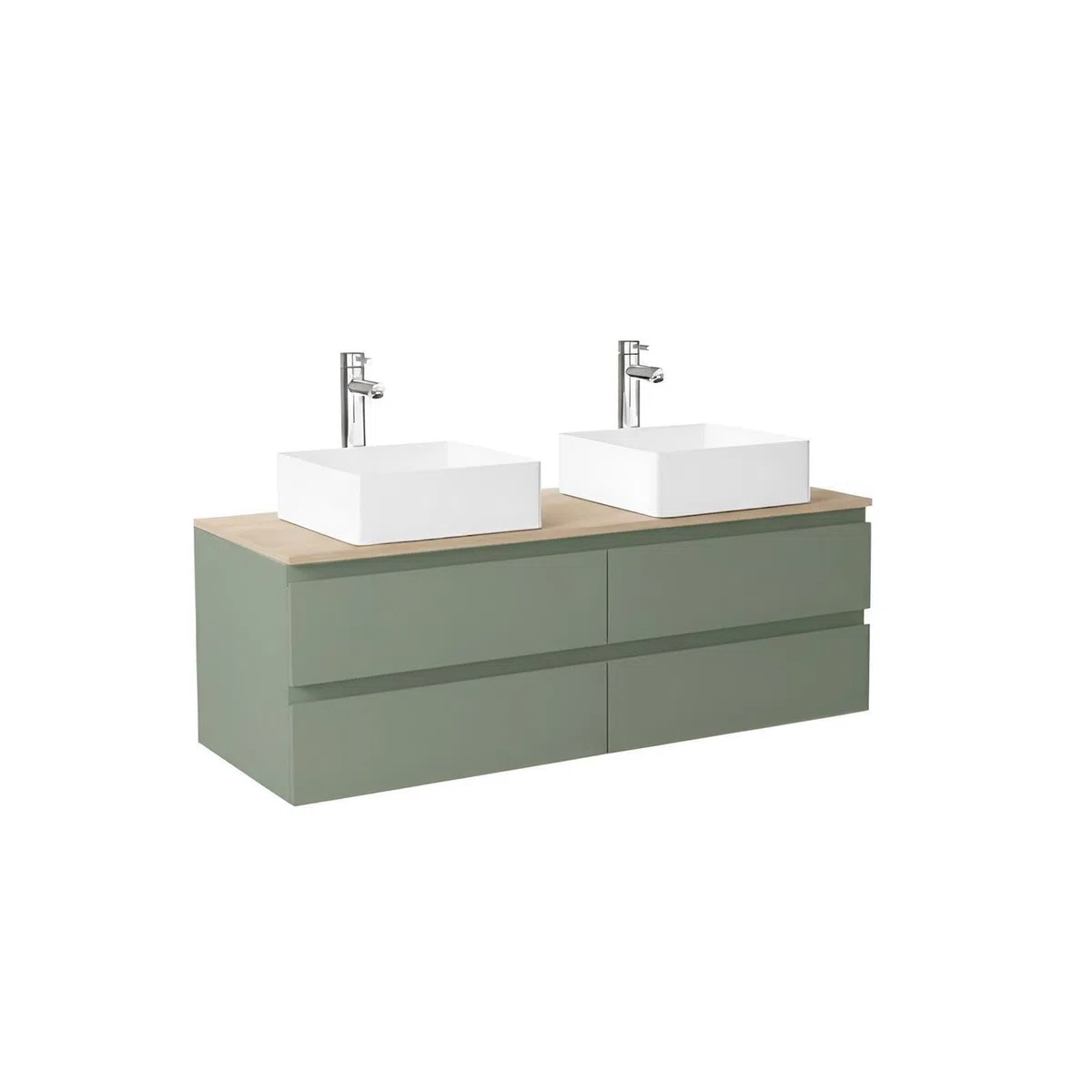 MOB-IN Ensemble Meuble Sorrento Double Vasque Suspendu 120cm
