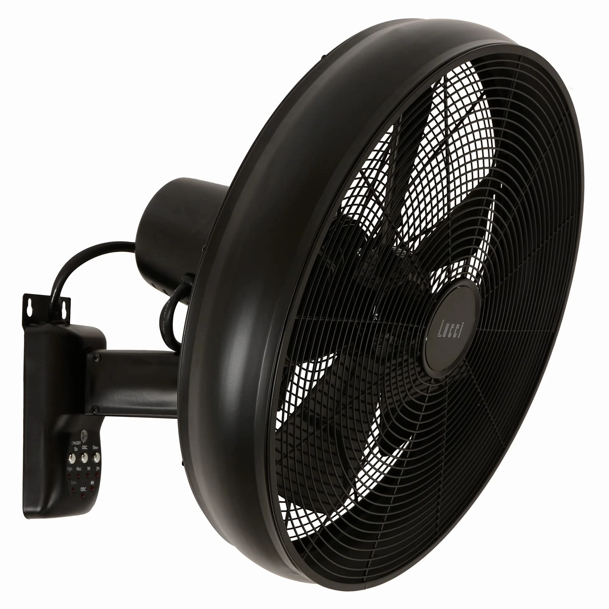 Lucci AIR BK Ventilateur mural (Ø) 410 mm Couleur du boîtier (détails): noir