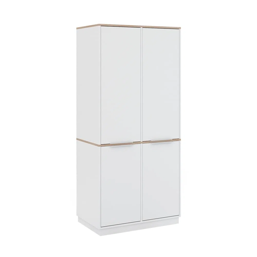 Vicco Étagère à dossiers Betti, Blanc/Sonoma, 82x179cm avec 6 étagères, pour Le Rangement des vêtements et Compatible avec des Meubles de la même série