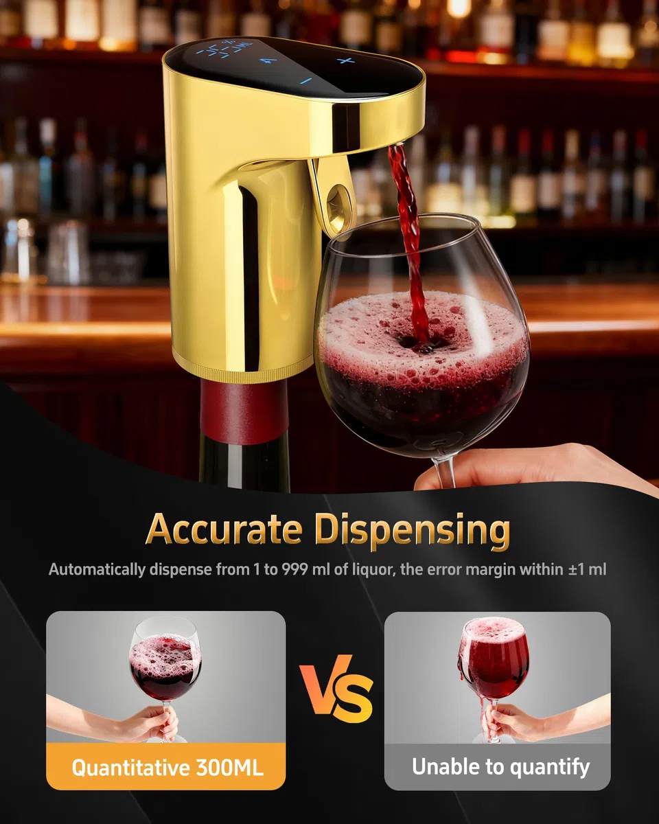 Redsack Cadeau pour mari Distributeur d'alcool Aérateur Aérateur de vin électrique Doseur de spiritueux, cadeau d'anniversaire cool pour mari, carte de vœux exclusive pour mari (pour ami)