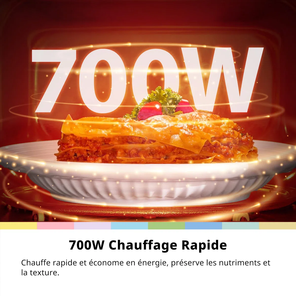 COMFEE' Four à Micro-ondes avec Grill, 20 Litres, 700 W, Grill 1000 W, 5 Niveaux de Puissance, Minuterie 1-35 min, Design Compact, Noir
