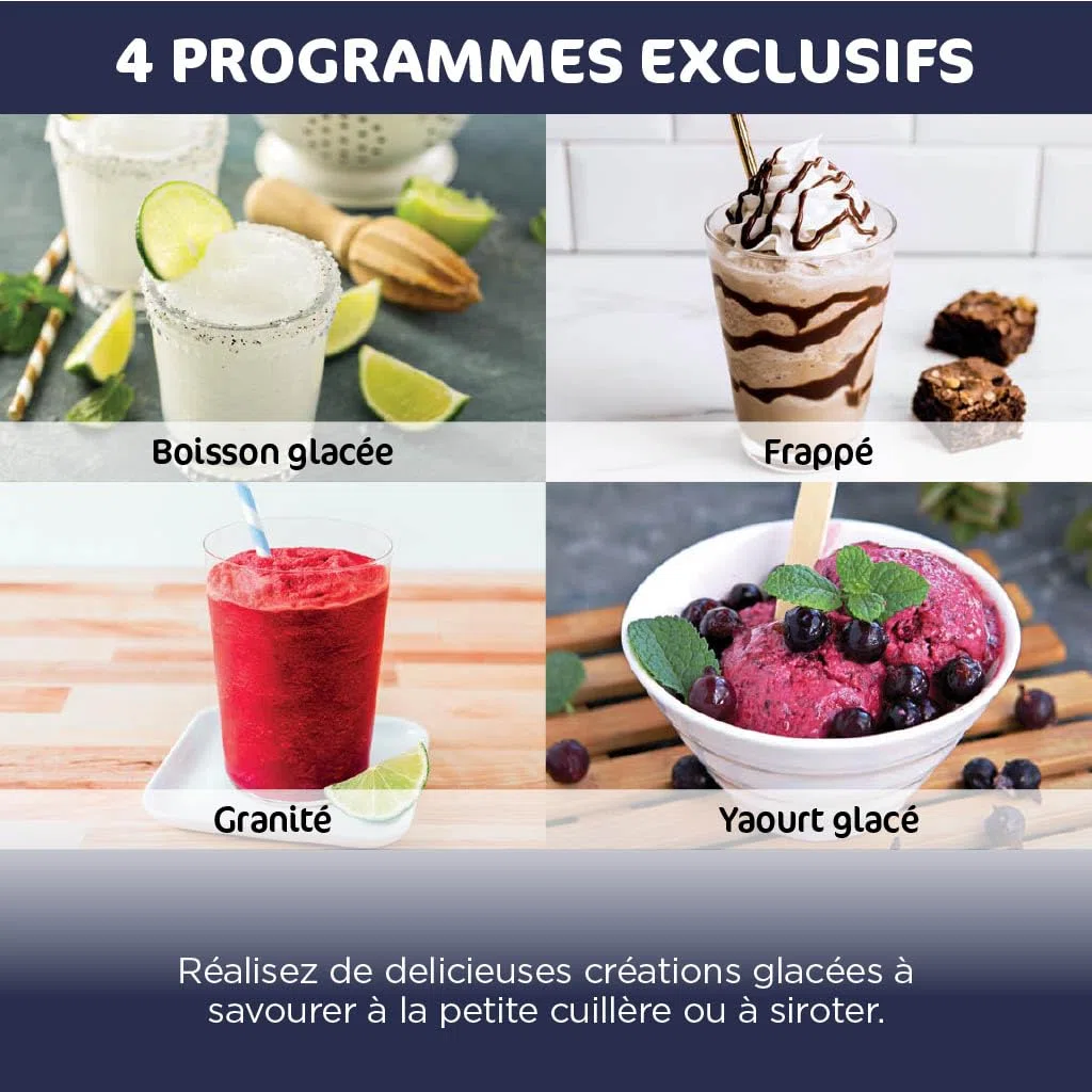 Ninja CREAMi Deluxe Machine a glace et sorbetière, 2 bacs, 10 fonctions, crème glacée, yaourts glacés, des milkshakes, des slush, Pièces amovibles lavables au lave-vaisselle, Stone/Or NC502EUSTGD
