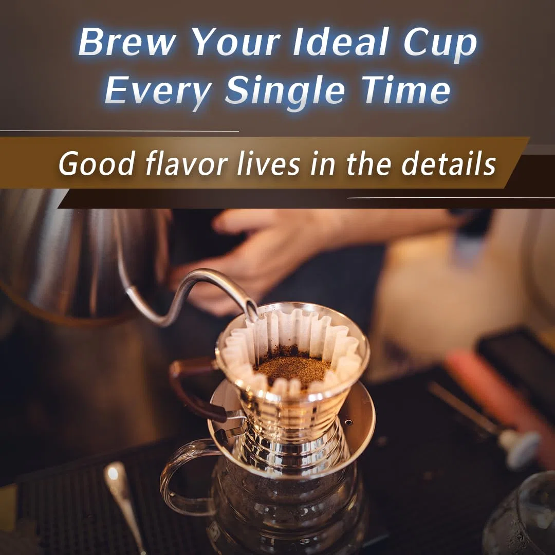 A5 Moulin à café électrique avec broyeur conique, noir | Moulin à café sans fil rechargeable par USB - Moulin à café conique en acier inoxydable de 53 mm - Pour expresso et verseur