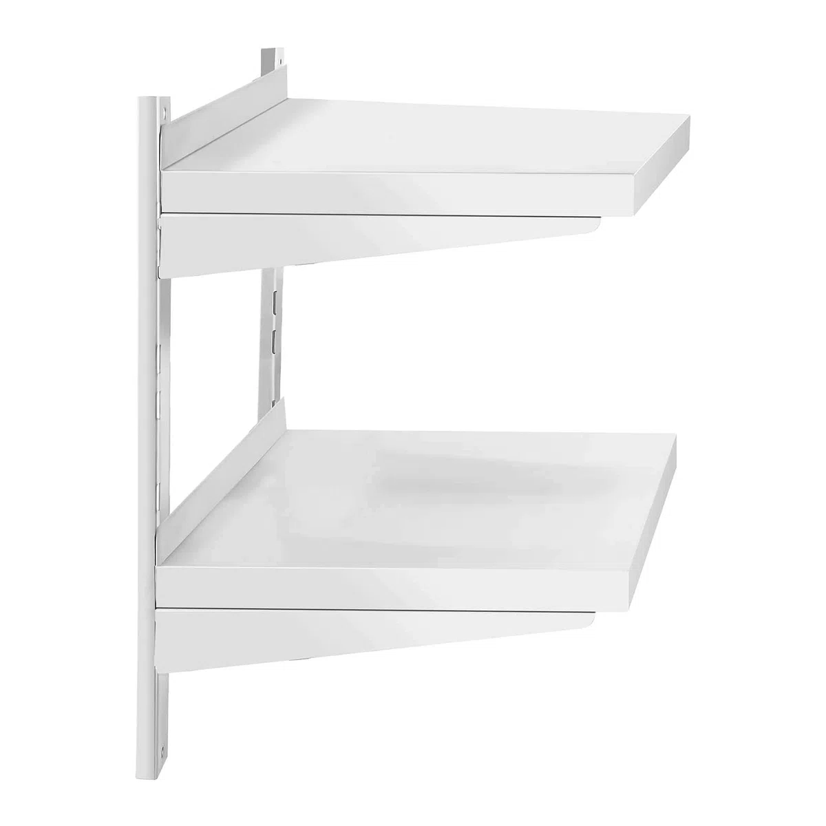 Royal Catering Étagère Murale Cuisine Tablette Flottante INOX 60 cm RCWR-600.4 (60 x 40 cm, Pose Murale, Épaisseur 3,5 cm, Capacité 40 kg)