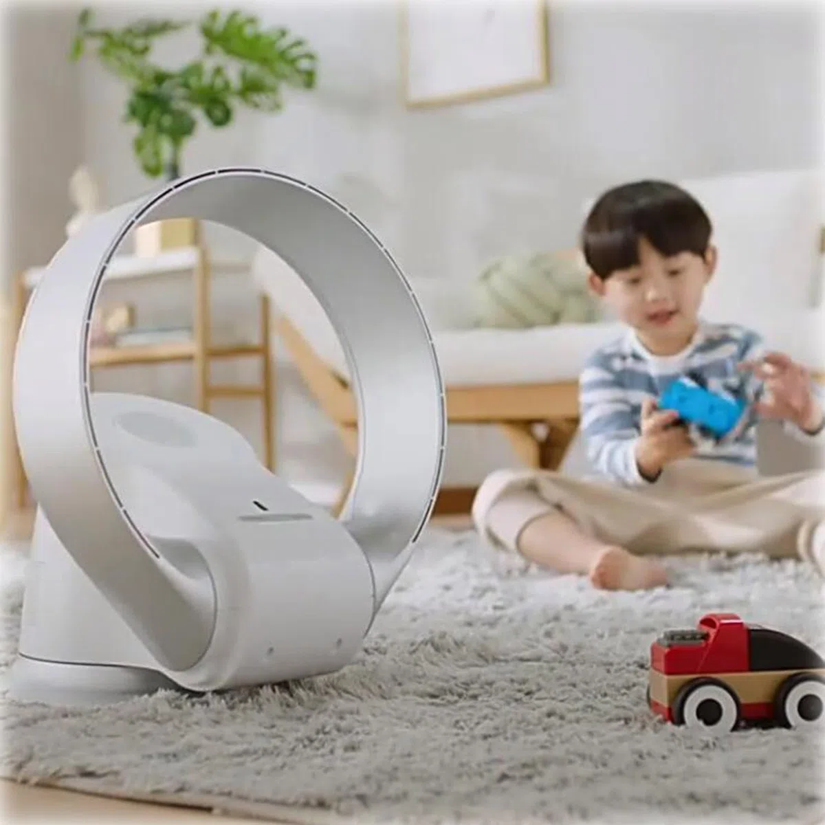Turbo Ventilateur Silencieux Ventilateur De Bureau 300 MAh-500 MAh Feuille Sans Vent Ventilateur Électrique Oscillant Ventilateur Mural Sans Pale Avec Télécommande Pour Chambre, Bureau(Tension du vent