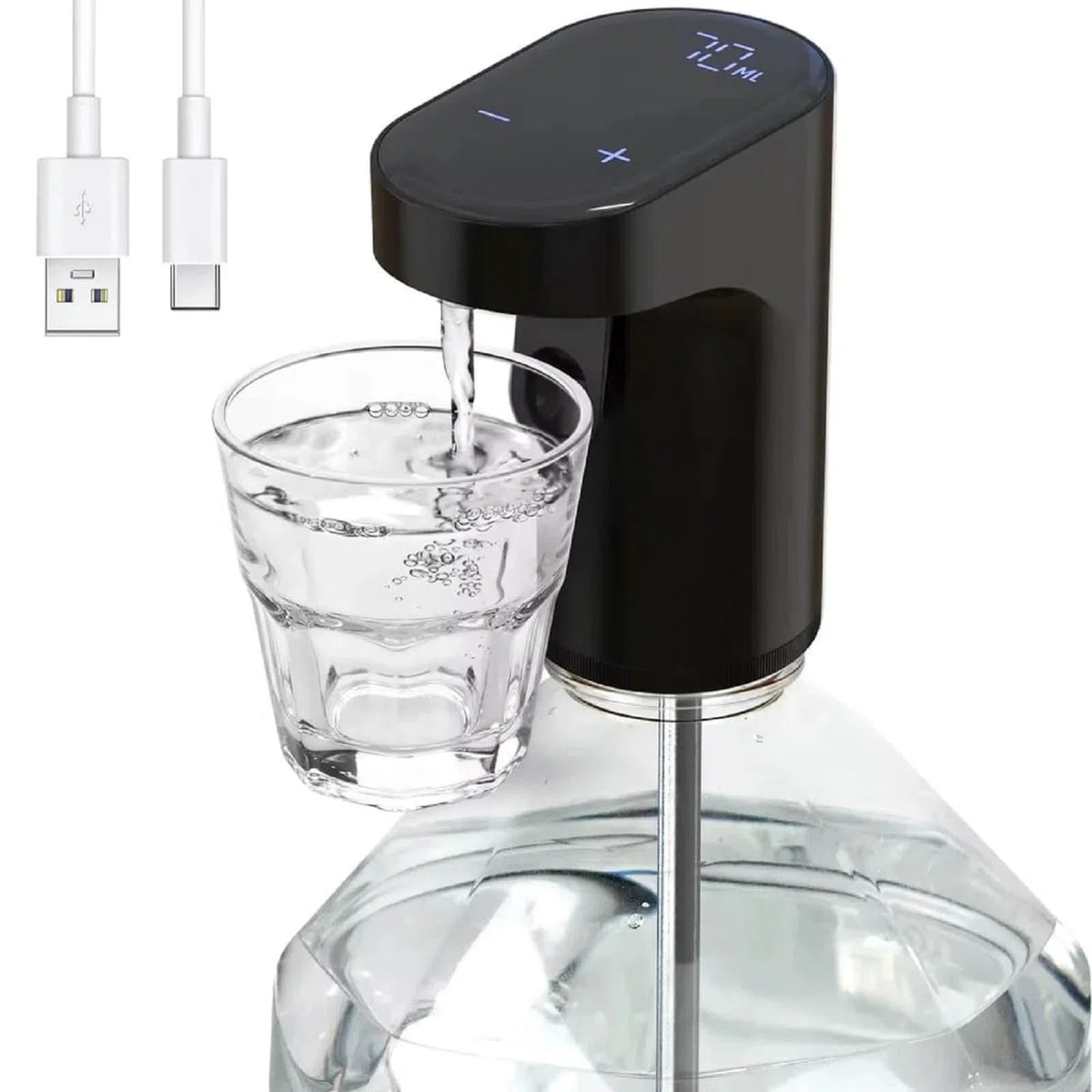 Sipvault – Distributeur de boissons alcoolisées, distributeur de boissons à whisky, distributeur intelligent d'alcool, décanteur de vin électrique, bec verseur, quantité réglable, pompe à vin (noir)