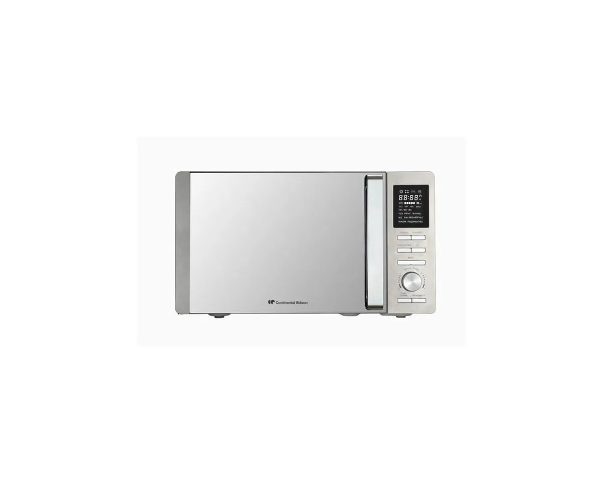 Micro-ondes combiné - CONTINENTAL EDISON - CEMO25SG13S3 - Silver - 25 L - Porte Miroir - 1400 W - Grill 1200 W - Convection 1200 W