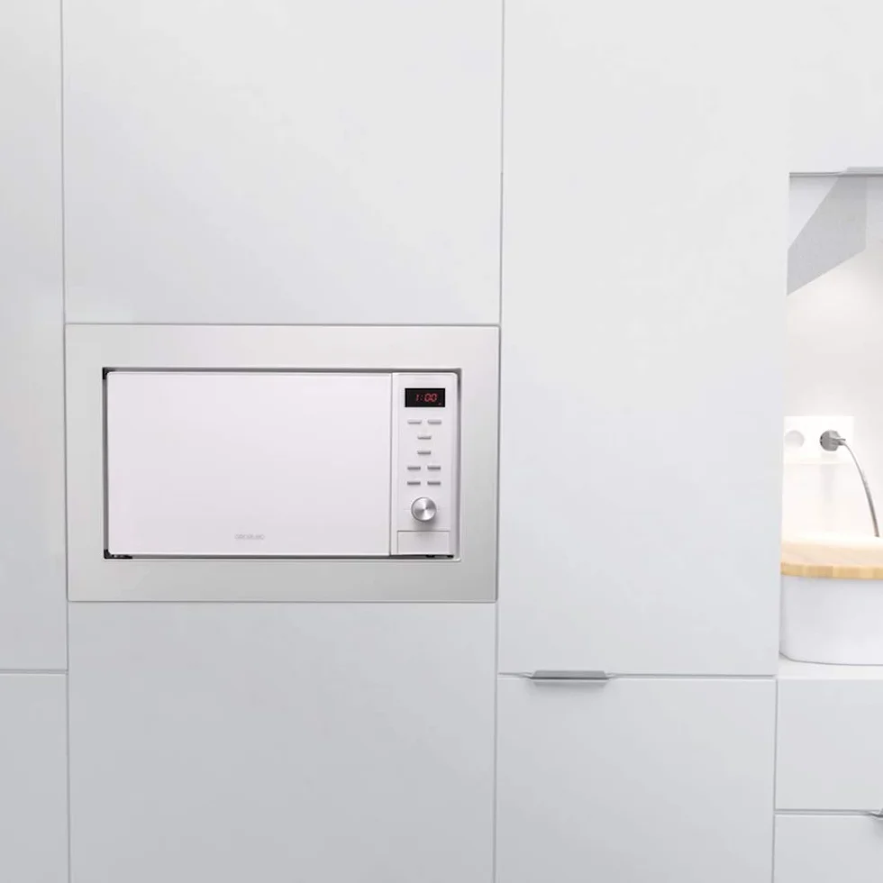 Cecotec Micro-ondes intégré Digital GrandHeat 2350, Noir. 900 W, 23 litres, grill, 9 fonctions préconfigurées, Quick Start, minuteur, Plateau de 27 cm de diamètre. (Blanc)