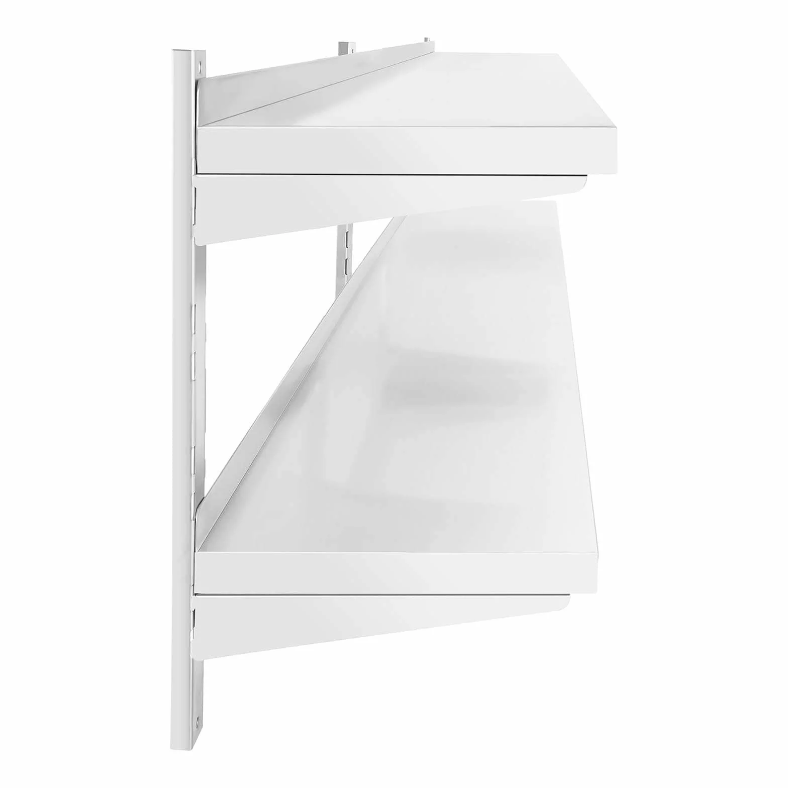Royal Catering Étagère Murale Cuisine Tablette Flottante INOX 200 cm RCWR-2000.4 (200 x 40 cm, Pose Murale, Épaisseur 3,5 cm, Capacité 40 kg)