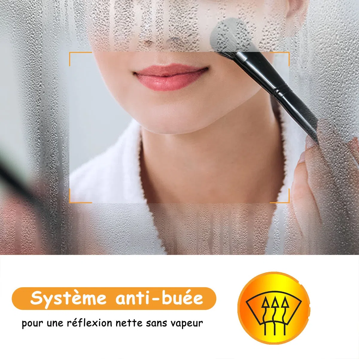 AICA sanitaire Ensemble de Meuble Salle de Bain Blanc Clair 99cm+Vasque+Miroir+Colonne Meuble Salle de Bain-Armoire de Rangement-Meubles-lavabos