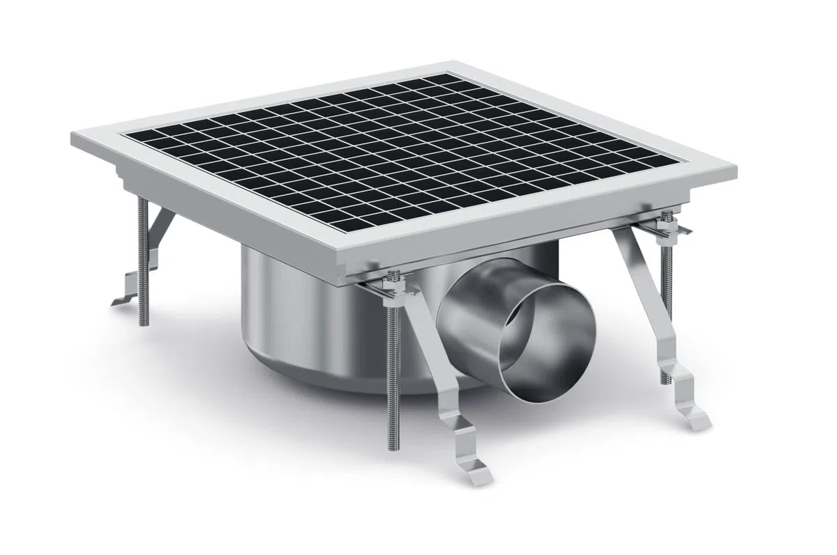Caniveau de Sol pour Cuisine Professionnelle 300 - Sortie Horizontale - Combisteel -