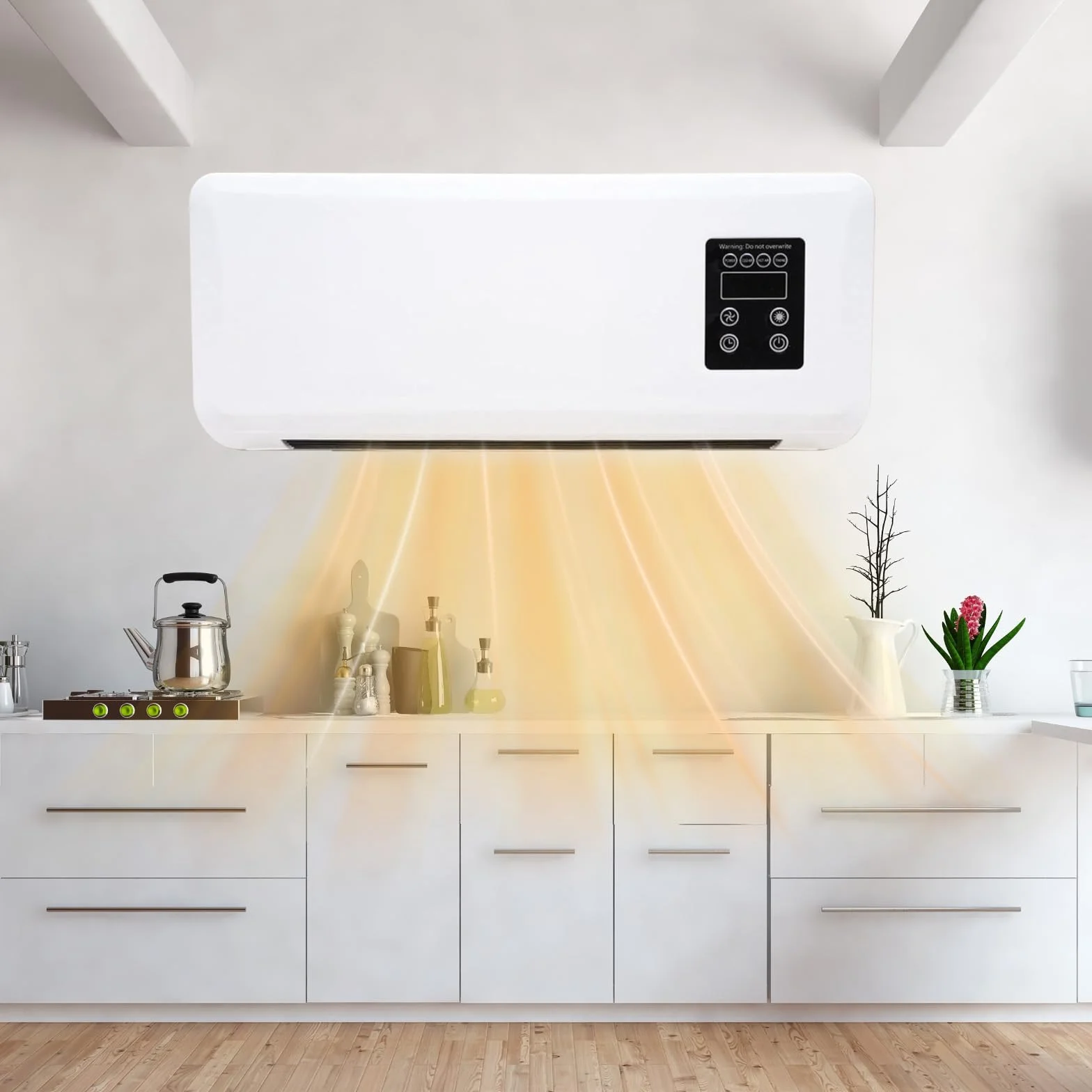 Ventilateur de Refroidissement Mural,Ventilateur Climatiseur Portable Climafy avec Télécommande,Réversible Split,Sans Unité Extérieure,Refroidissement pour Cuisine,Chambre à Coucher
