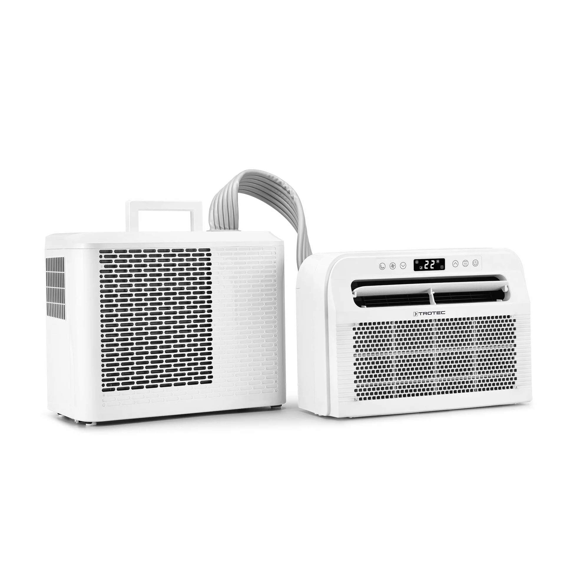 TROTEC PAC-C 1500 SH WiFi climatiseur split de camping 4-en-1 – 5 000 BTU/1,46 kW, pour caravane et camping-car, chauffage et mode nuit