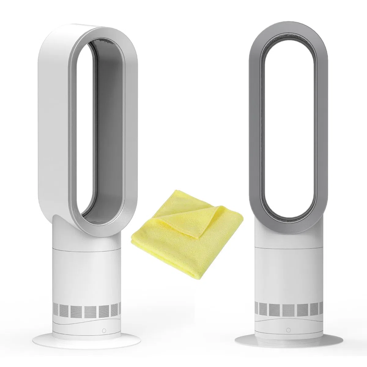Chiffon de nettoyage et Dyson - AM09 - Hot & Cool - Radiateur soufflant et ventilateur, blanc/nickel