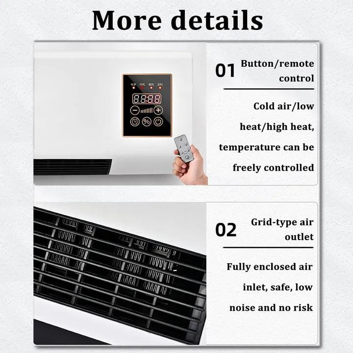 Mini climatiseur Mural Portable avec Refroidissement et Chauffage Rapides et Silencieux, Aucune Installation requise