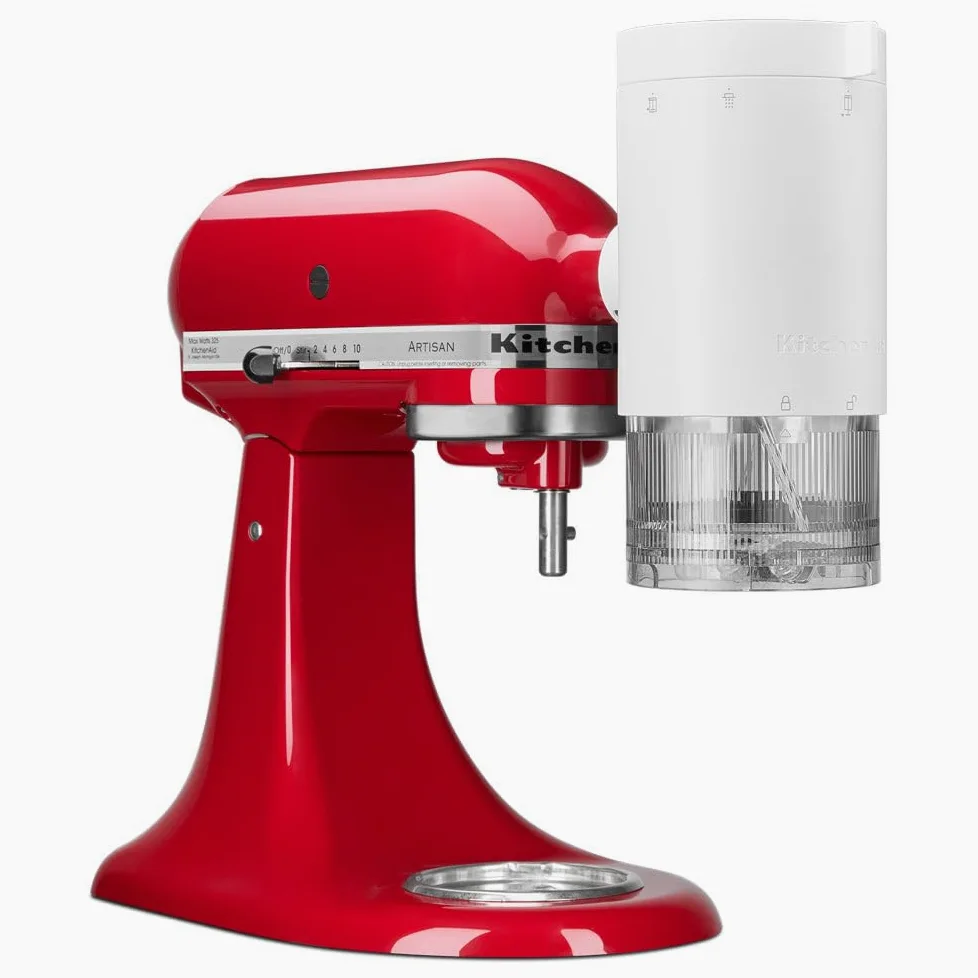 KitchenAid Accessoire Glace Pilée pour Robots Pâtissiers, 2 Lames, Glace Fine à Grossière, Moules à Glace Inclus, Installation et Nettoyage Faciles