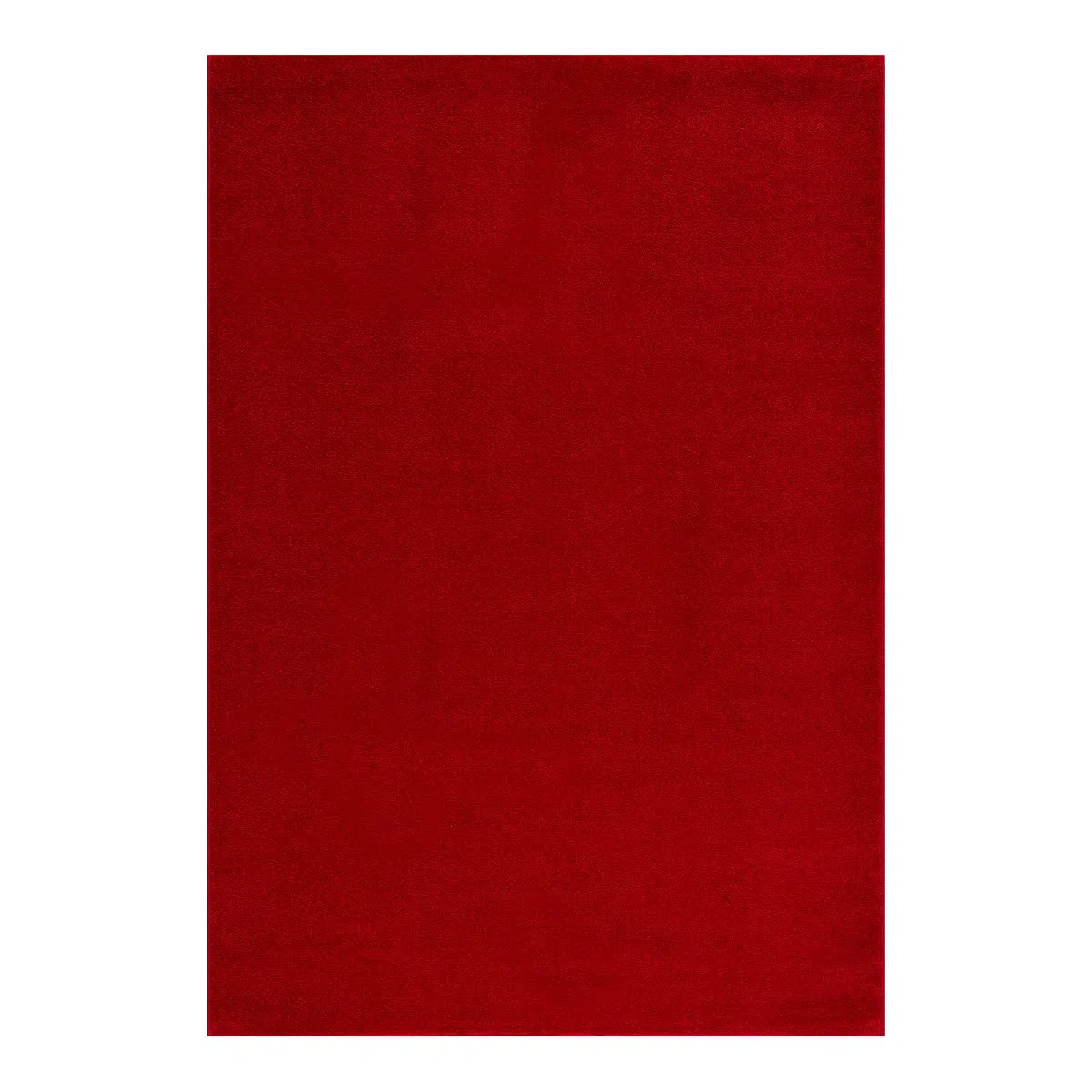 Tapis Rond Ø 120 Cm, Salle De Réception, Teinte Rouge, Motif Uni, Silhouette Circulaire Élégante, Tissé en Turquie, Poils Ras, 7534