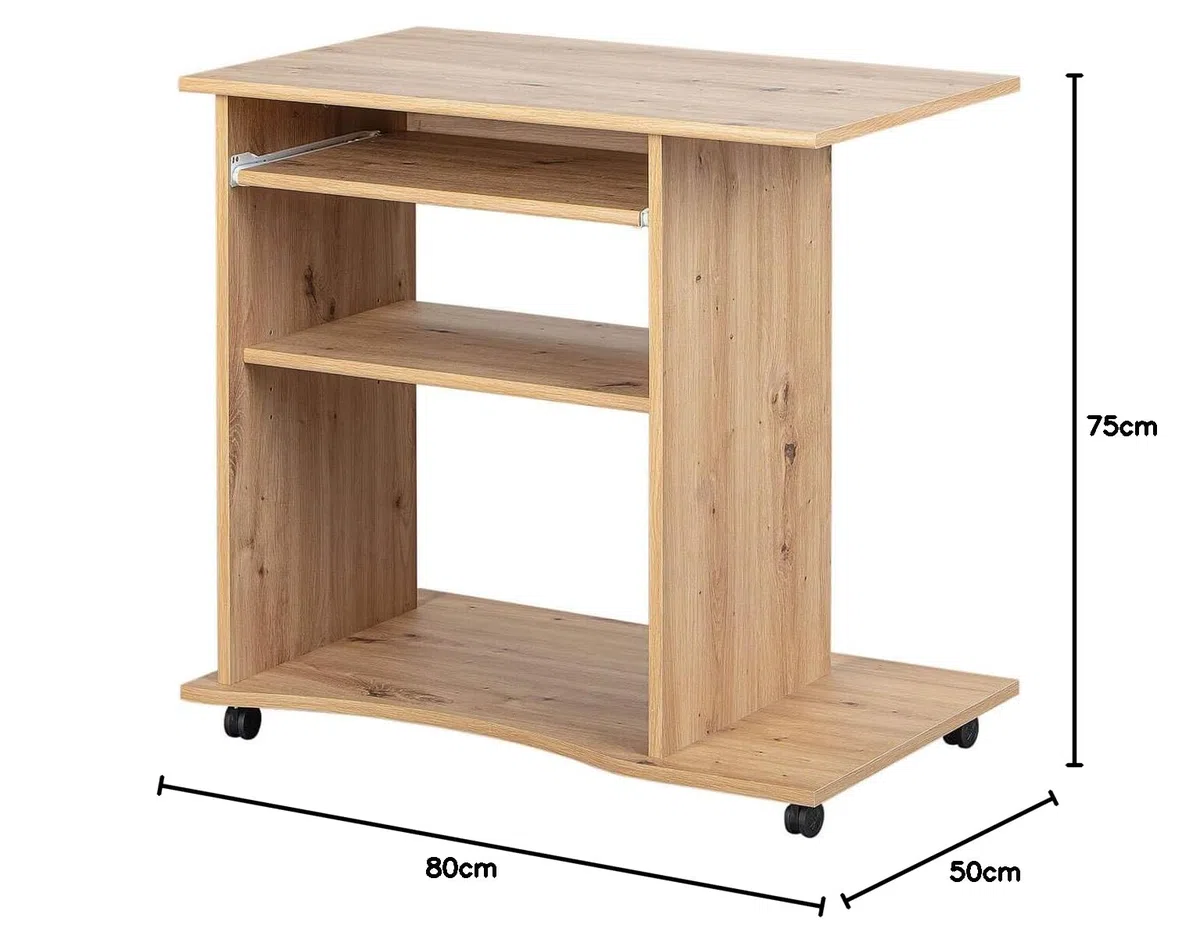 AltoBuy IBAI - Meuble Informatique Aspect Chêne Artisan