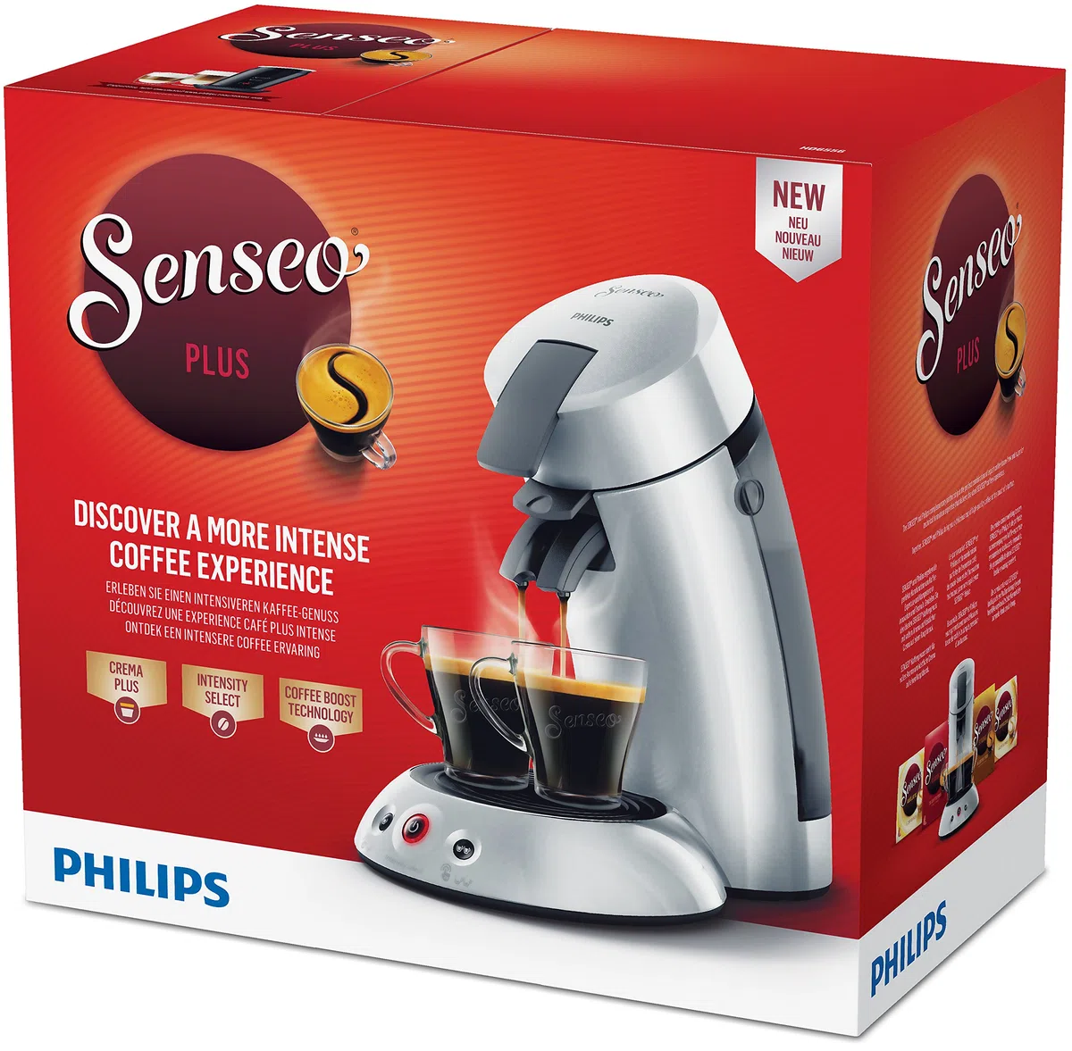 Philips HD6556/51 Machine à Café à Dosettes Senseo Original 2.5+ Argent 0, 75 Litre