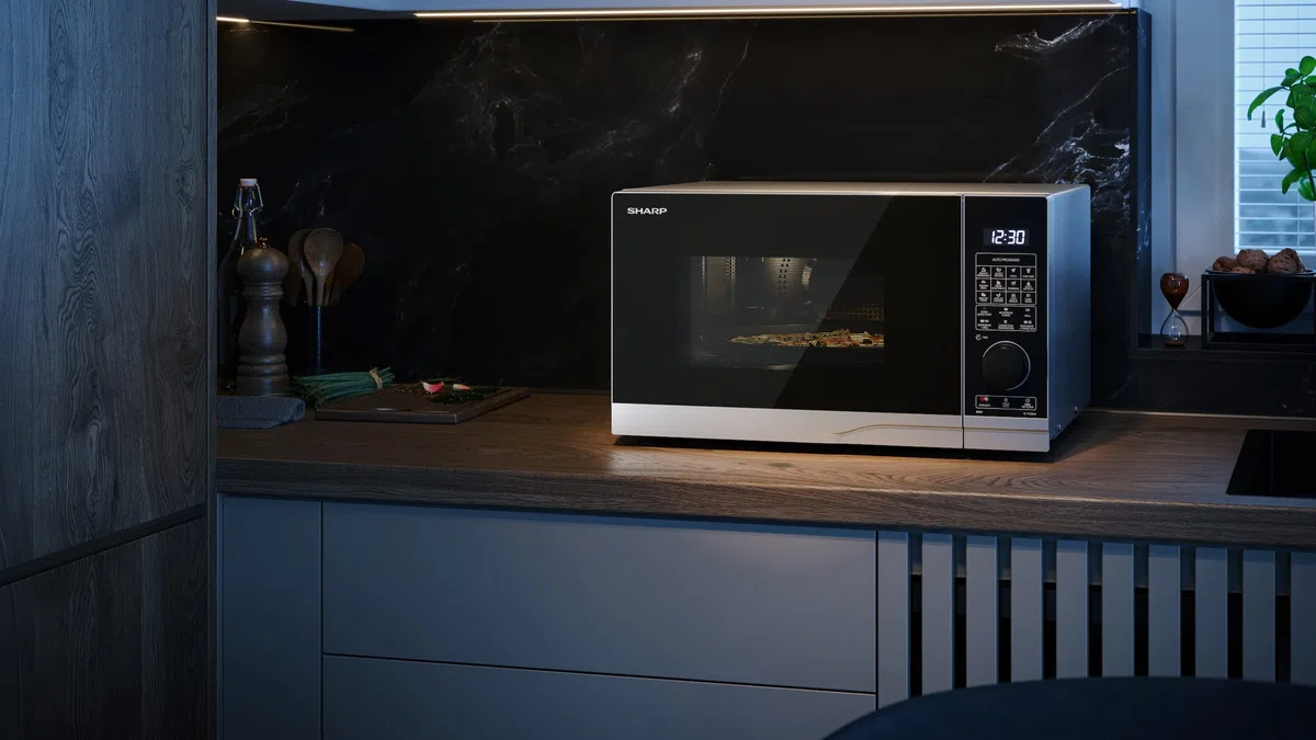 Four micro-ondes Sharp YC-PC254AE-S + Convection, 25 Litres, 900W