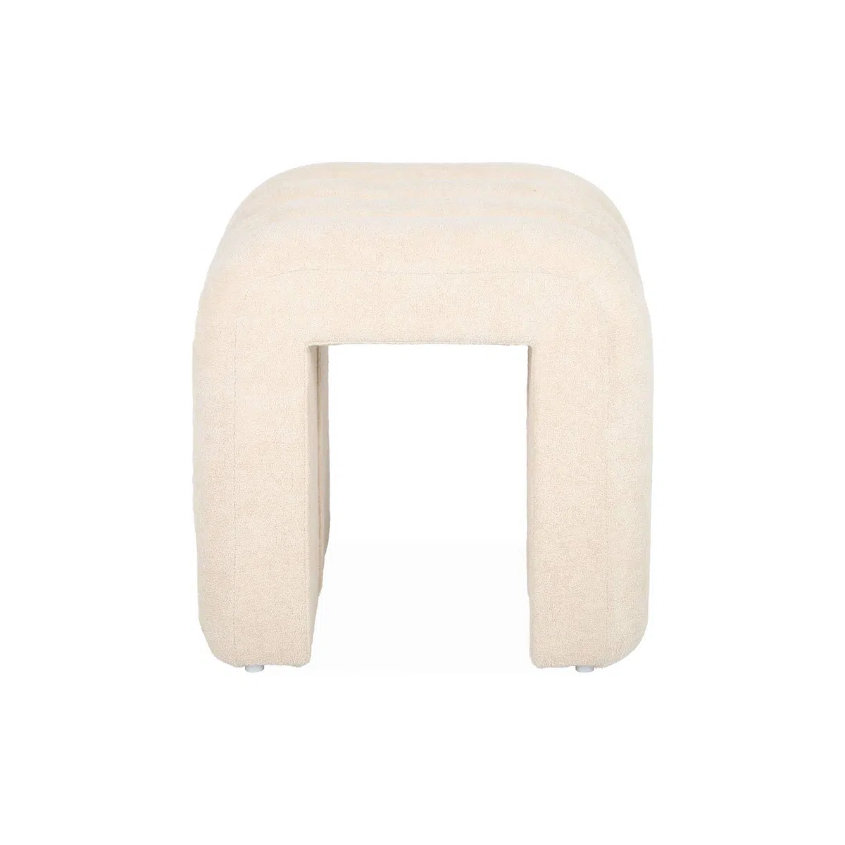 sweeek - Set de 2 poufs contemporains en Tissu Beige